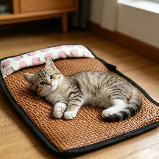 Cooling Pet Sleeping Mat, Cotton and Linen - MyPetDollar.com