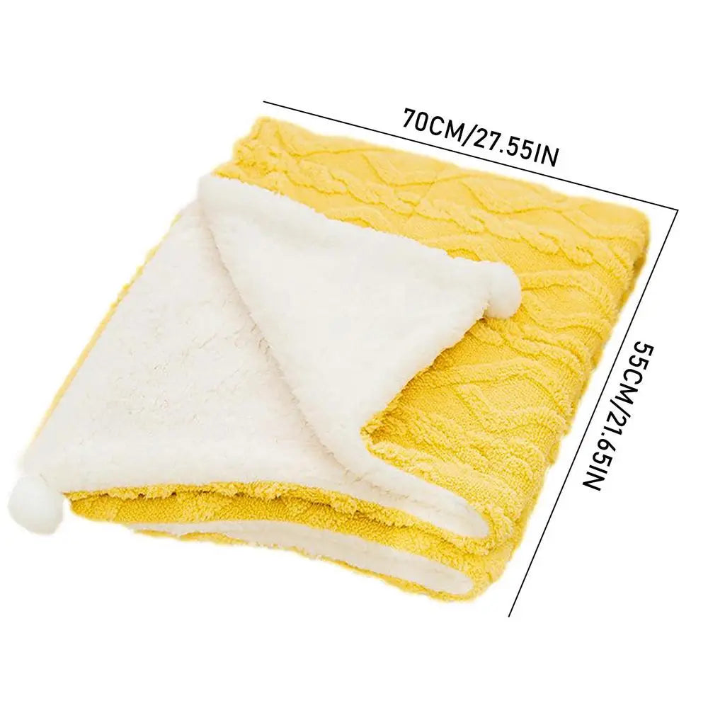 Warm Pet Blanket Dog Fluffy Towel Fleece Sleeping Cover