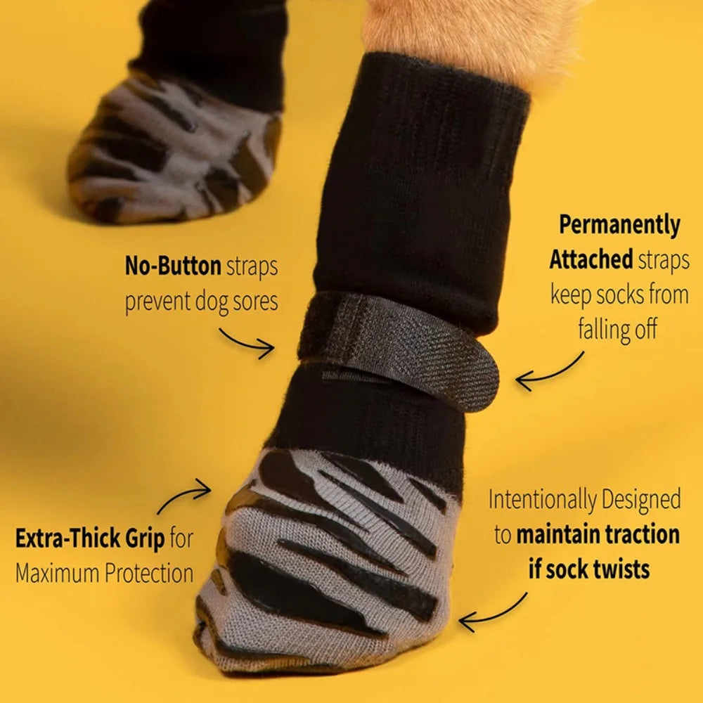 Outdoor Pet Dogs Breathable Socks Black Tie - MyPetDollar.com