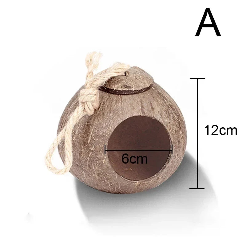 Natural Coconut Shell Hamster Nest Small - MyPetDollar.com