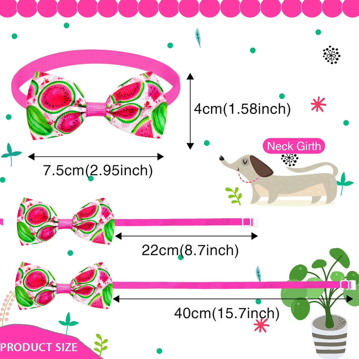 30/50PCS Puppy Bowties Summer Adjustable Dog - MyPetDollar.com