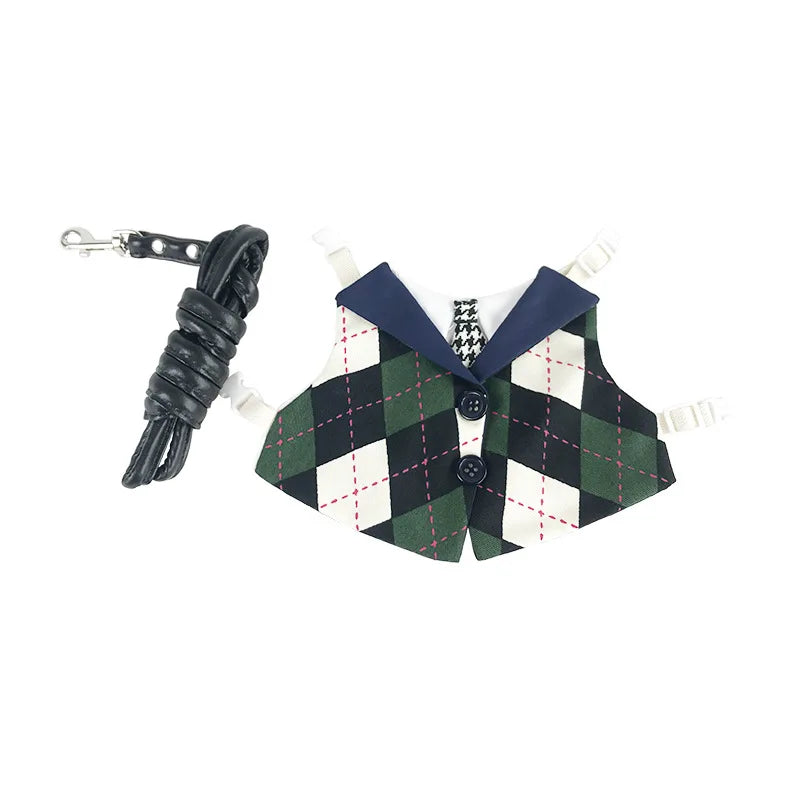 Preppy Style Pet Rabbit Harness and Leash - MyPetDollar.com