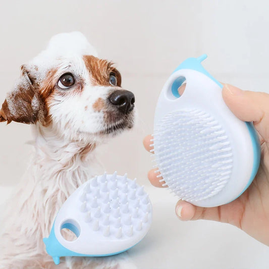 Pet Bathing Brush Soft Silicone Massager Gel - MyPetDollar.com