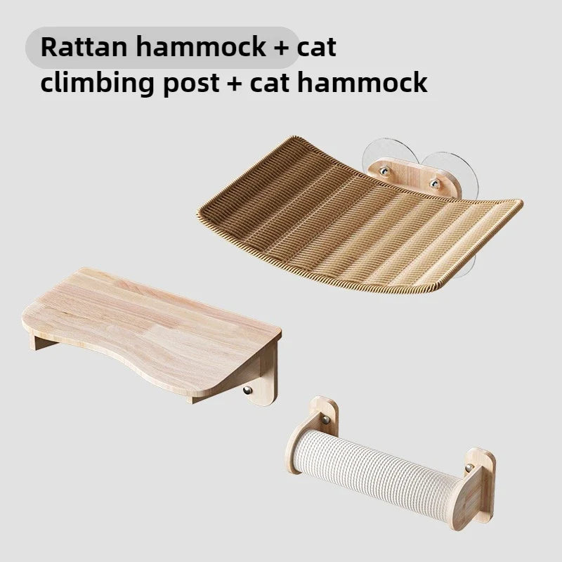 Solid Wood Cat Window Hammock Strong Suction - MyPetDollar.com
