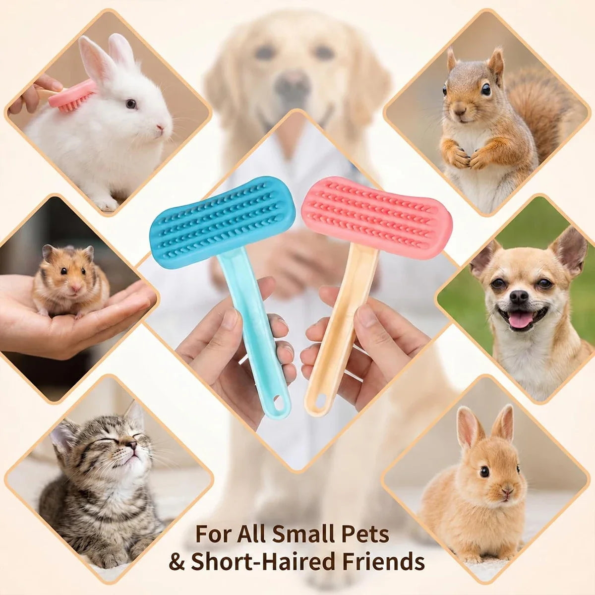 Silicone Comb Grooming Brush Guinea Pigs - MyPetDollar.com