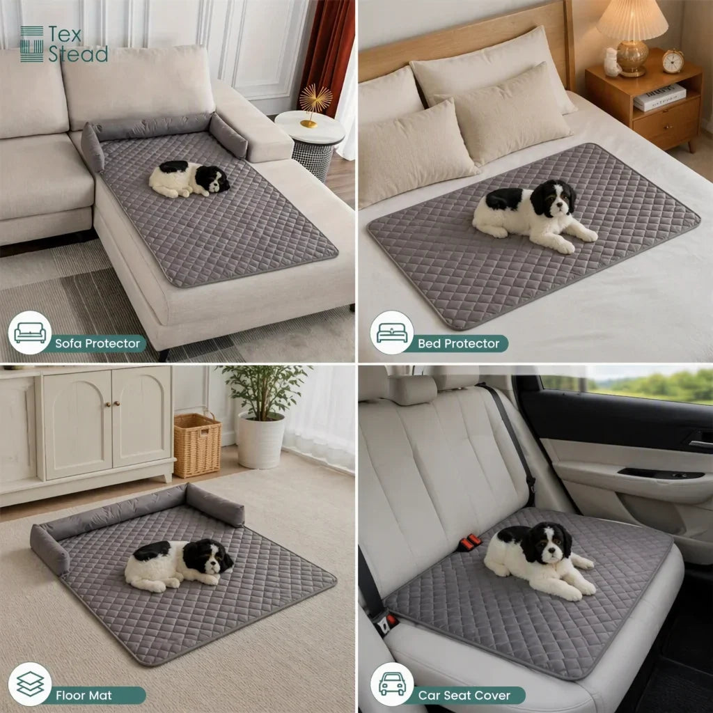 Waterproof Check Bolster Pet Sofa Bed, - MyPetDollar.com