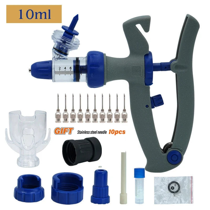 1ml 2ml 5ml Automatic Veterinary Continuous Syringe, Adjustable
