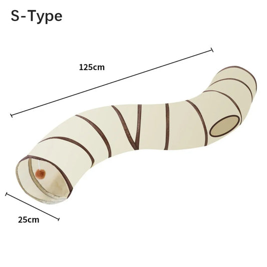 Portable Polyester+Steel Wire Cat Tunnel - MyPetDollar.com