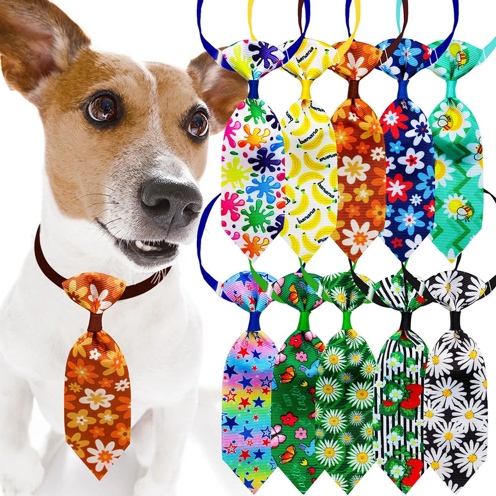 30/50PCS Puppy Bowties Summer Adjustable Dog - MyPetDollar.com