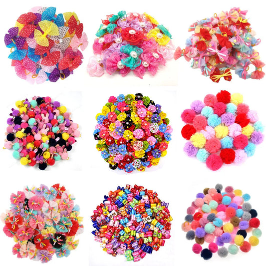 20pcs/lot Pet Dog Cat Hair Bows Mix Color - MyPetDollar.com