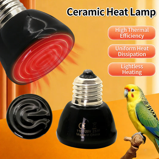 220V Ceramic Heated Incubation Lamp, - MyPetDollar.com