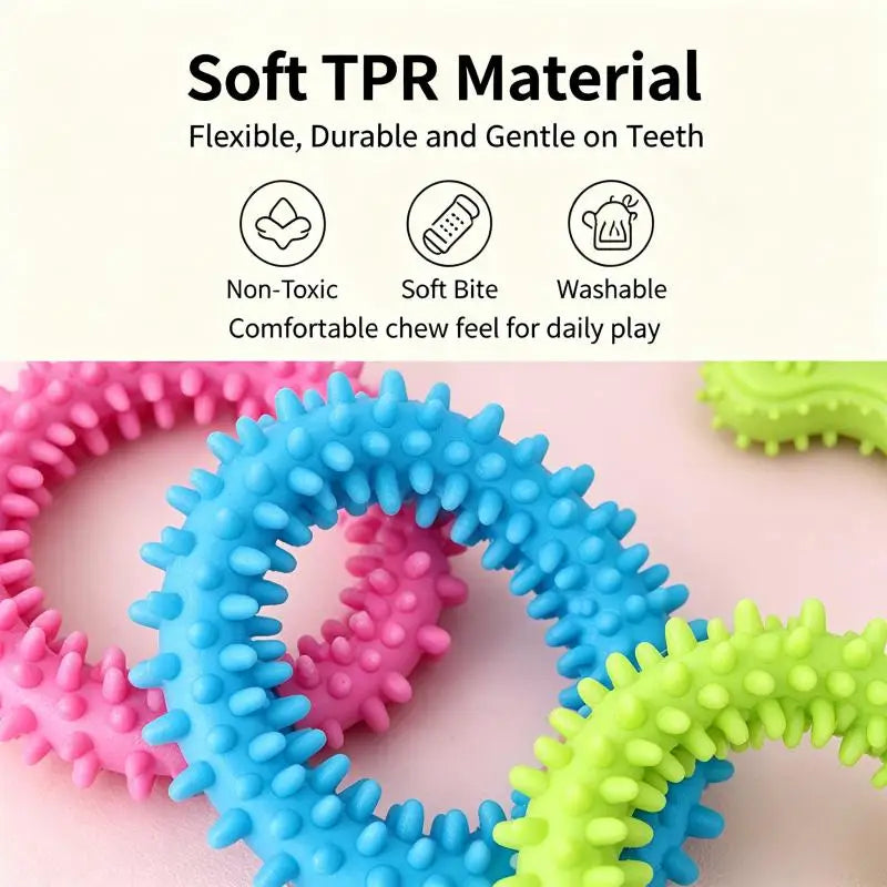 Pet Chew Toys Set Bone Pacifier Thorn Ring - MyPetDollar.com