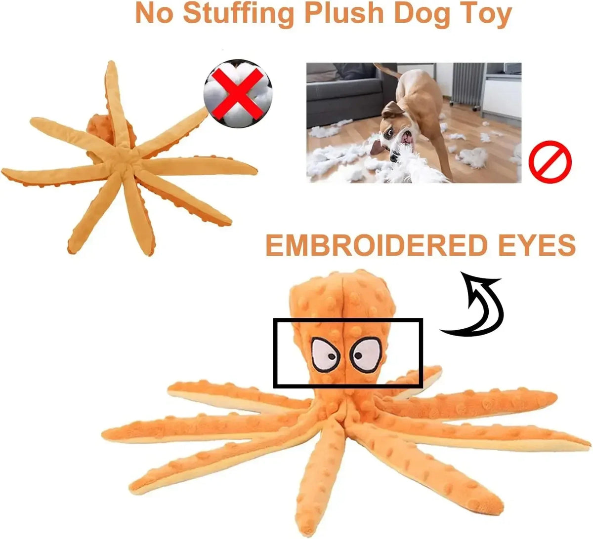 Pet Plush Toy Dog Squeak Octopus Shell - MyPetDollar.com