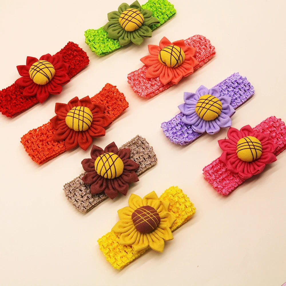 30 50 Cute Sunflower Knit Pet Collar Soft Stretch Dog Neck – 2 Sizes
