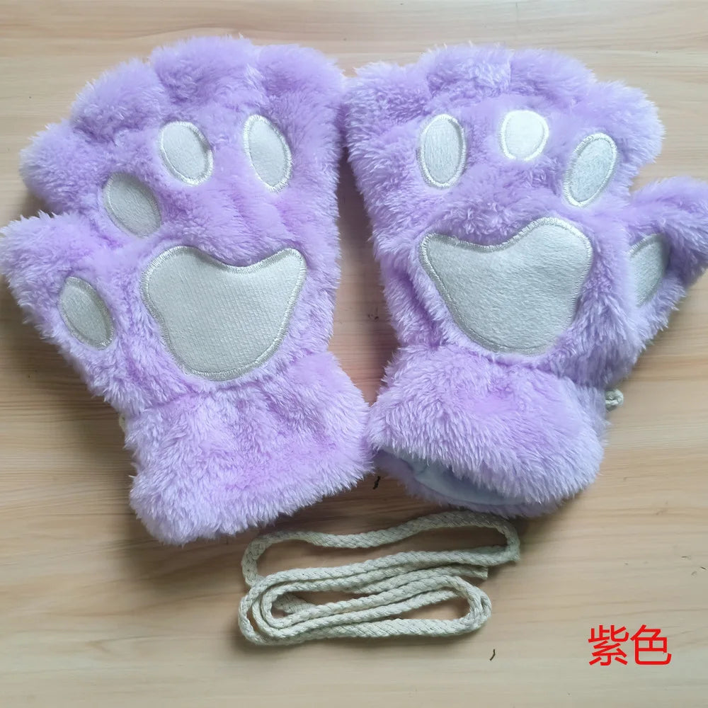 Lovely Plush Cat Claw Paw Gloves Plush - MyPetDollar.com