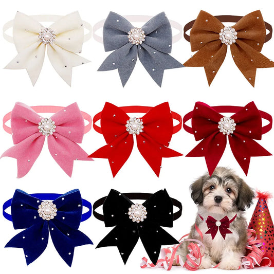 30PCS Dog Bow Handmade Adjustable Necktie - MyPetDollar.com