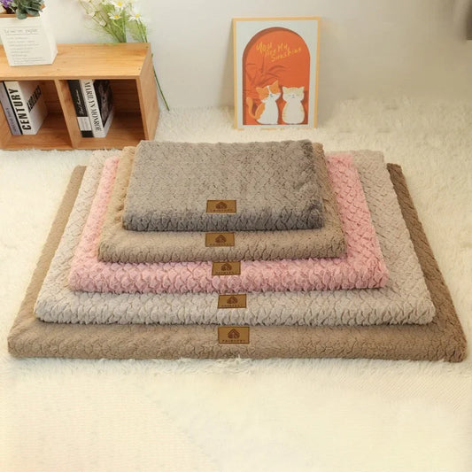 Winter Dog Crate Bed,Plush Faux Fur - MyPetDollar.com
