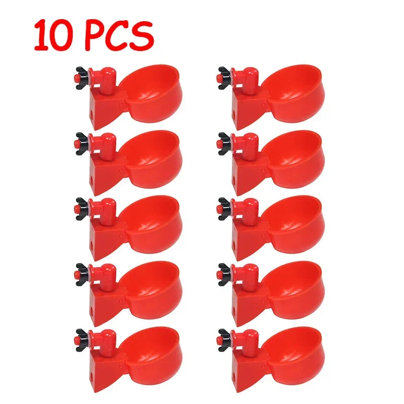 5- Chicken Duck Drinking Cup Automatic Drinker Food Feeder