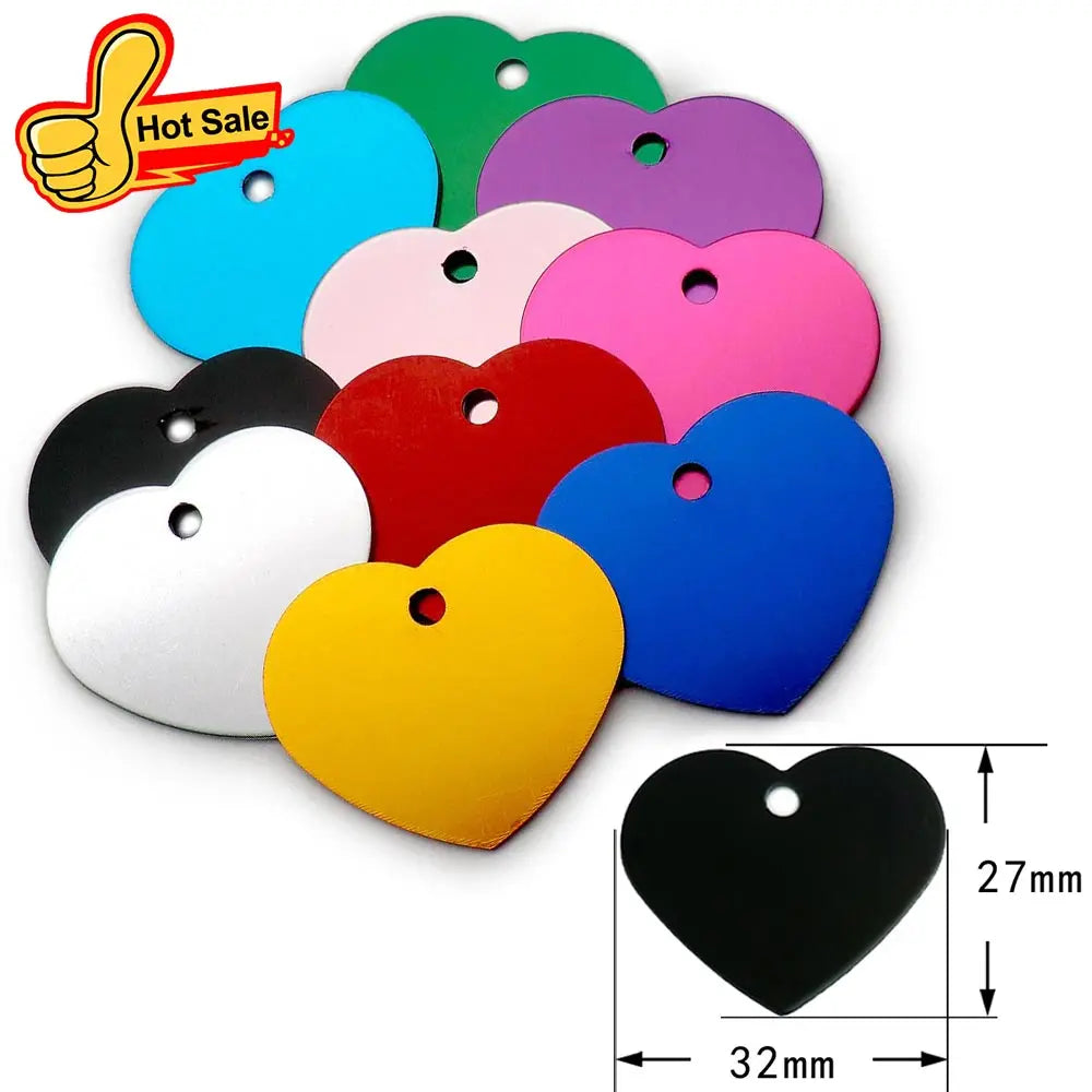 Random Mix 100pcs Aluminum Blank ID Tag - MyPetDollar.com