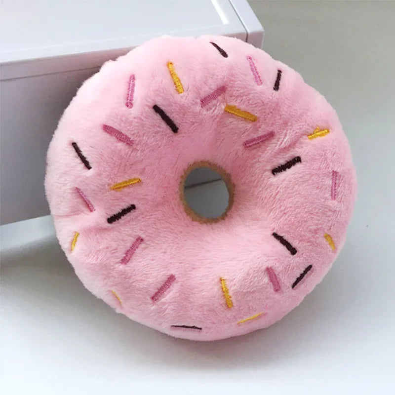 Soft Dog Donuts Plush Pet Toys – 3 Colors
