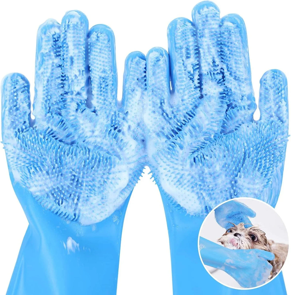 Pet Grooming Gloves Dog Cat Bathing Cleaning - MyPetDollar.com