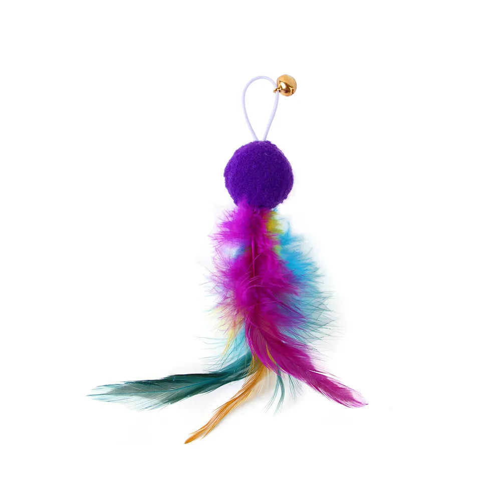 Cat Feather Toy Accessories False Mouse Worm - MyPetDollar.com