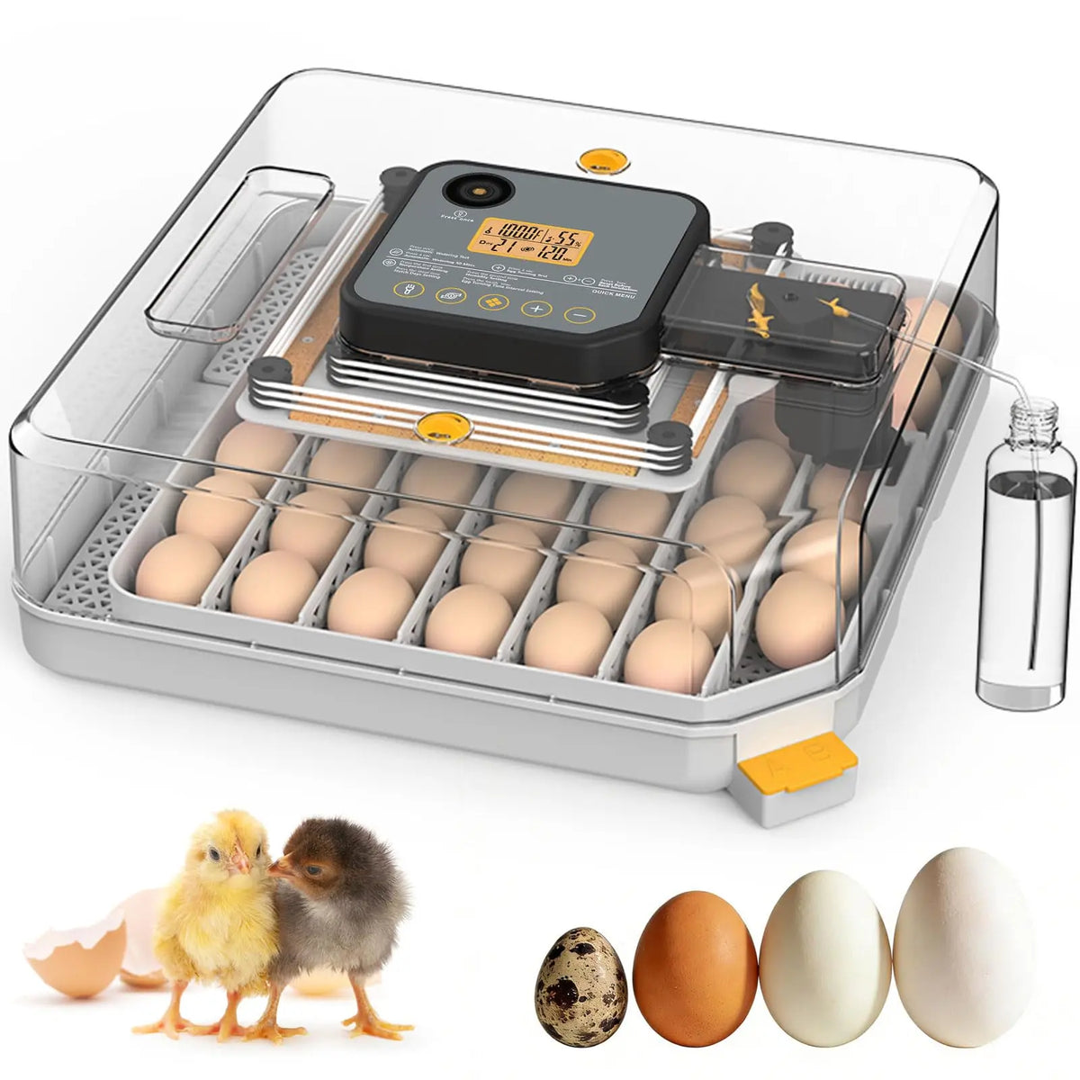 48 Egg Incubator with Auto Turner, Humidity Temp Control Smart