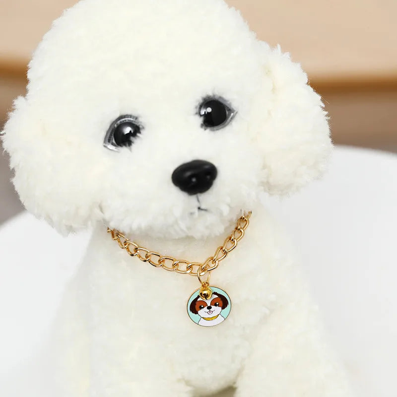 Cute Dog Pattern Pendant Pet Collar with - MyPetDollar.com