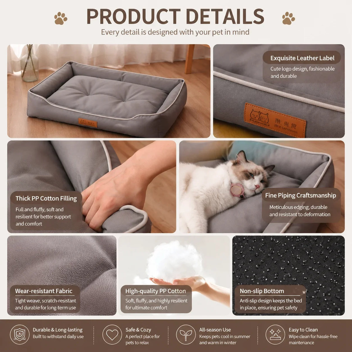 Dog Bed for Large Dog Mattress Four Season - MyPetDollar.com