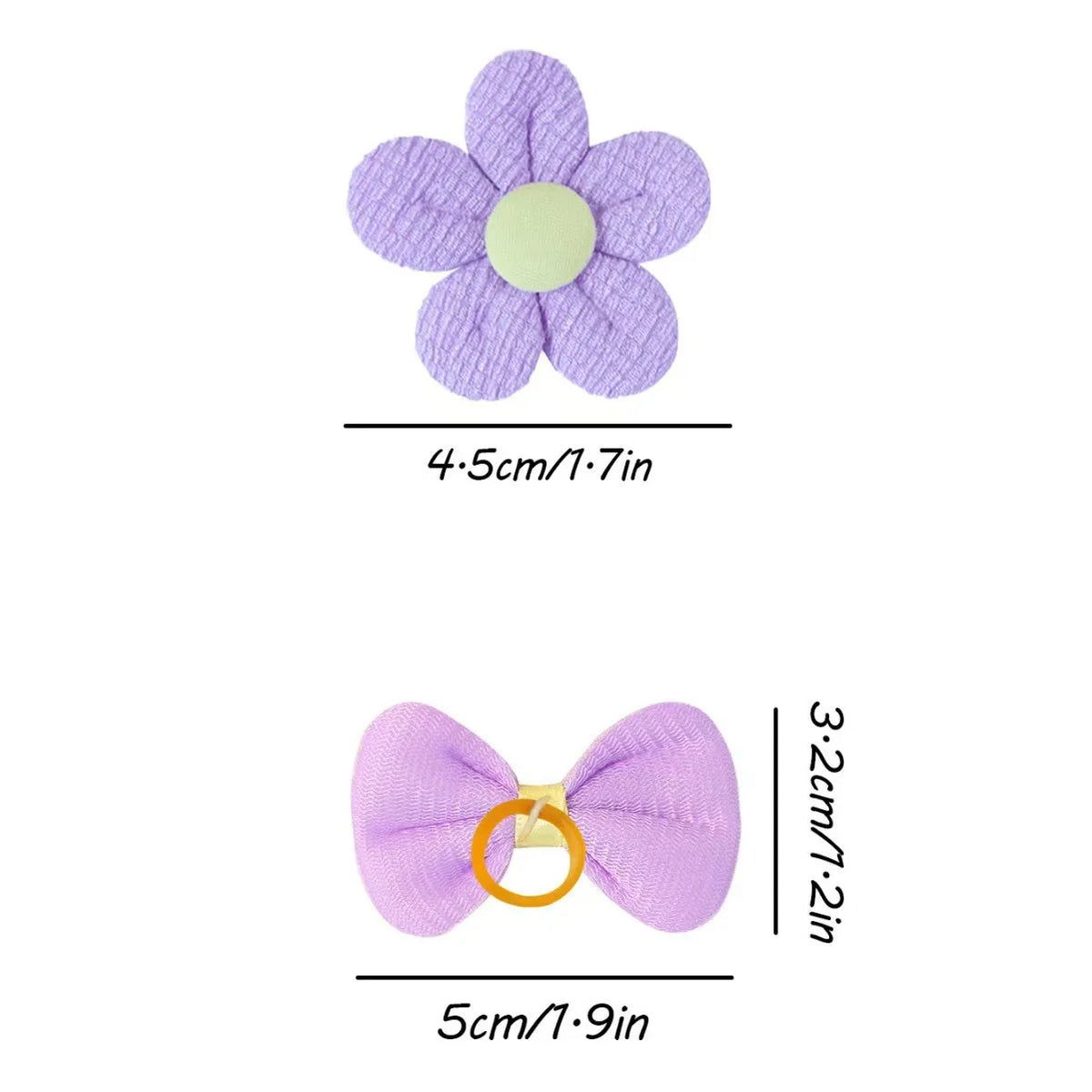 10/20Pcs Flower Shape Dog Grooming Bowknot - MyPetDollar.com