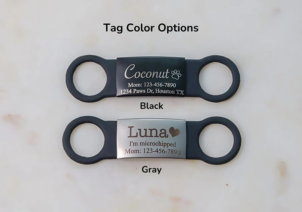 Silent Slide-On Dog Cat Collar Tag - MyPetDollar.com