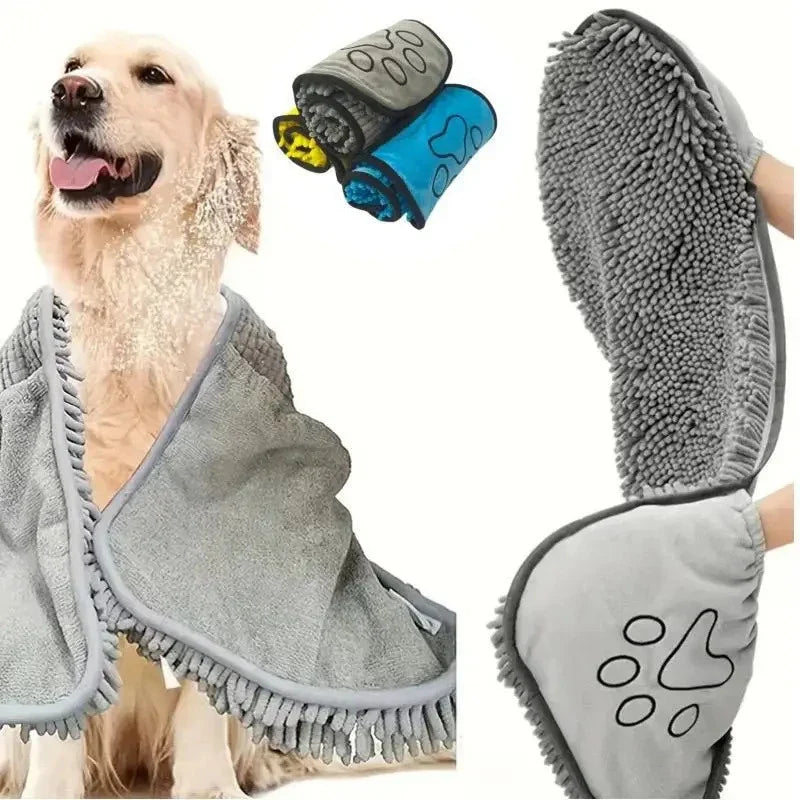 Quick-absorbing cat and dog bath towel Pet - MyPetDollar.com