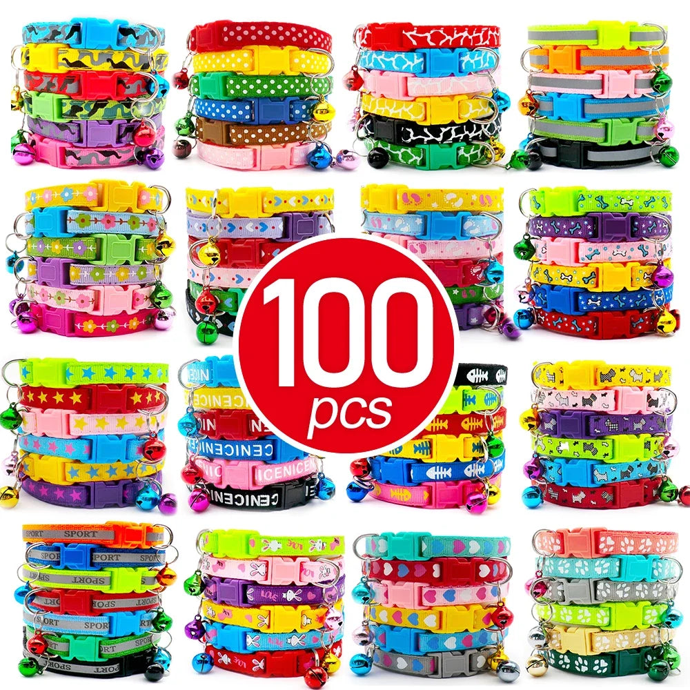 Dog Collar with Bells Adjustable Customize Necklace – Dog Supplies