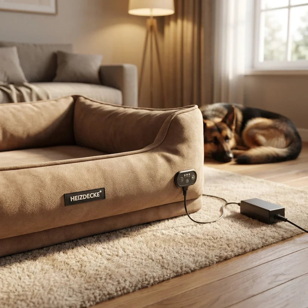FCC CE Certified Safe Heating Pet Bed | 12V - MyPetDollar.com