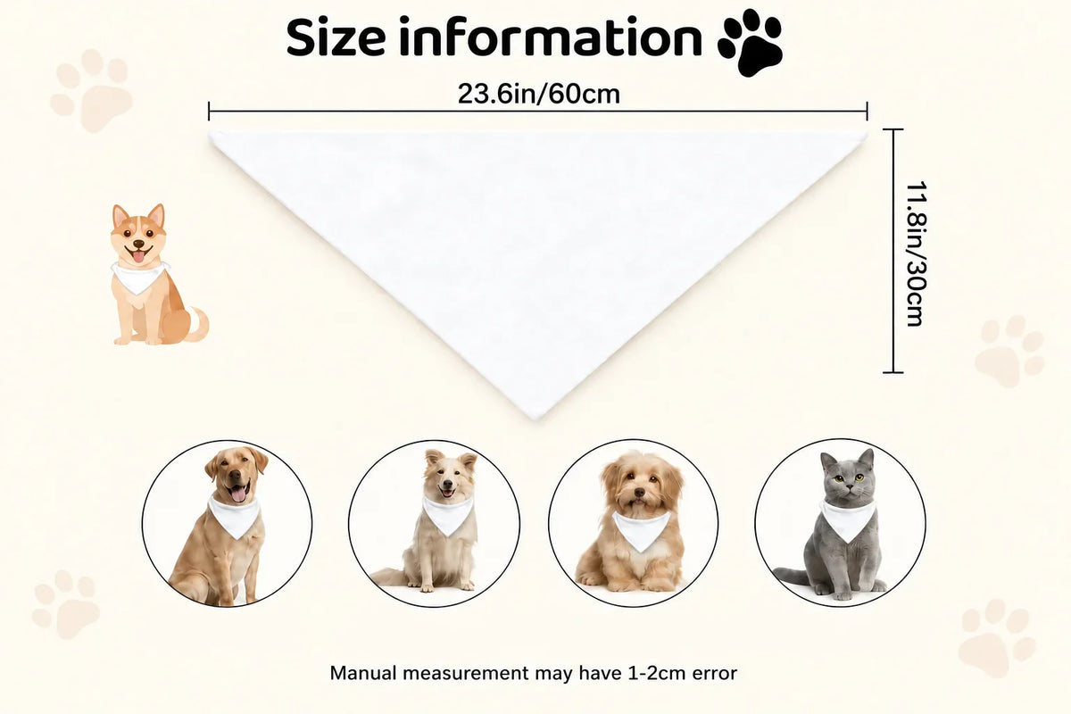 2pc 60cmx30cm Christmas Pet Bandanas 2 Pack, - MyPetDollar.com