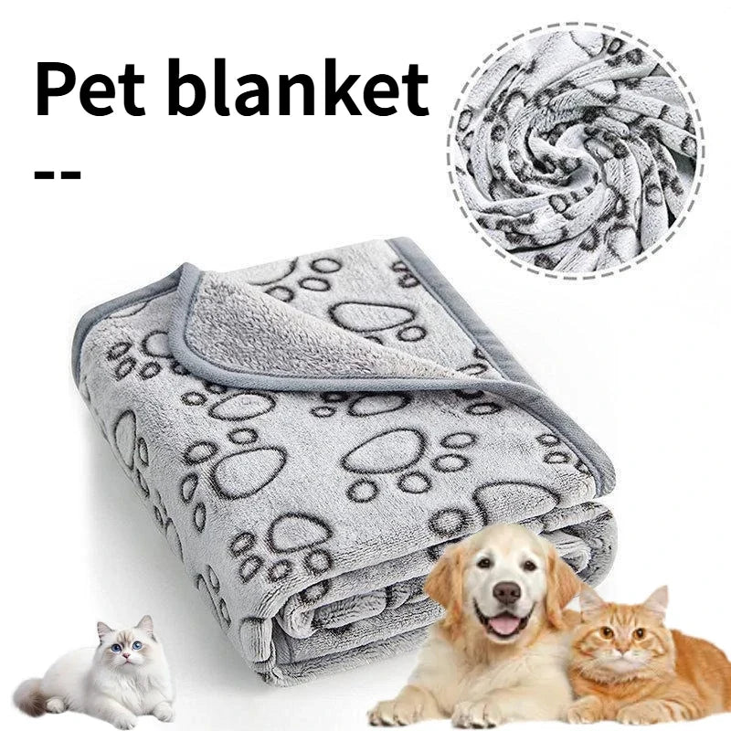 Pet blanket cushion, warm coral fleece cat - MyPetDollar.com