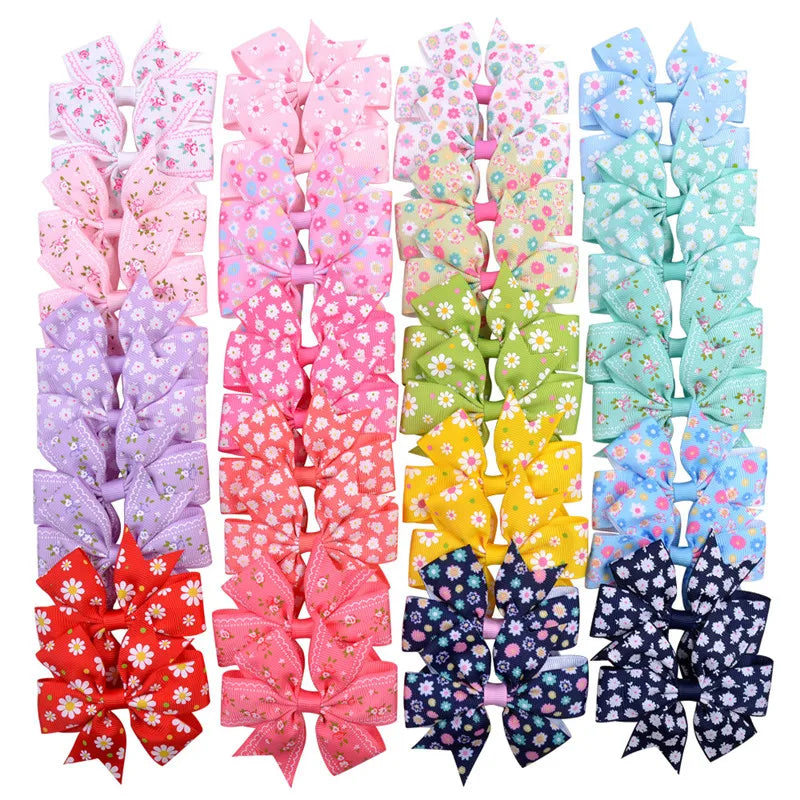 50pcs Small Middle Dog Hair Clip Bowknot - MyPetDollar.com