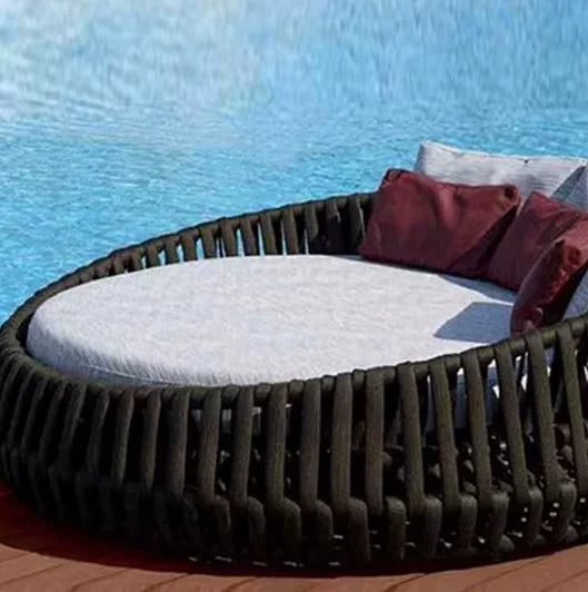 Japanese Pet Cat Bed Round Hand Woven Rattan - MyPetDollar.com