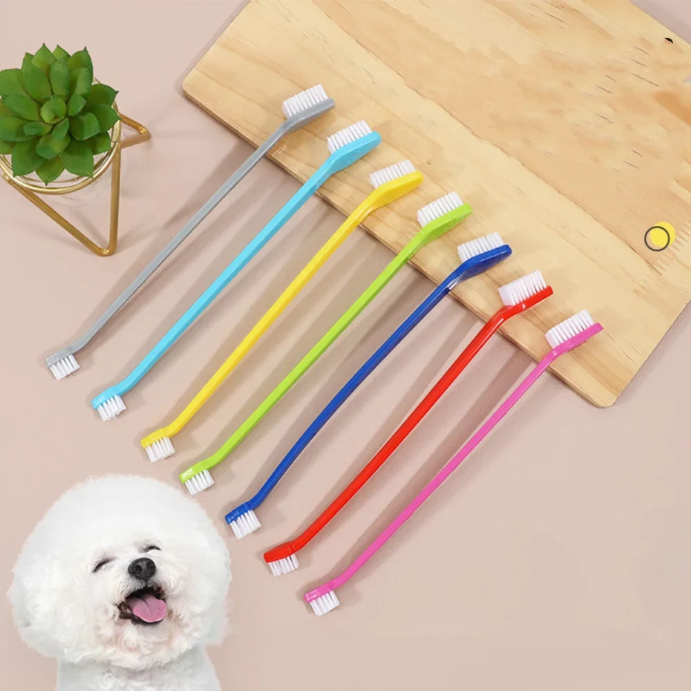 New Double-headed Dog Toothbrush Multi-angle - MyPetDollar.com