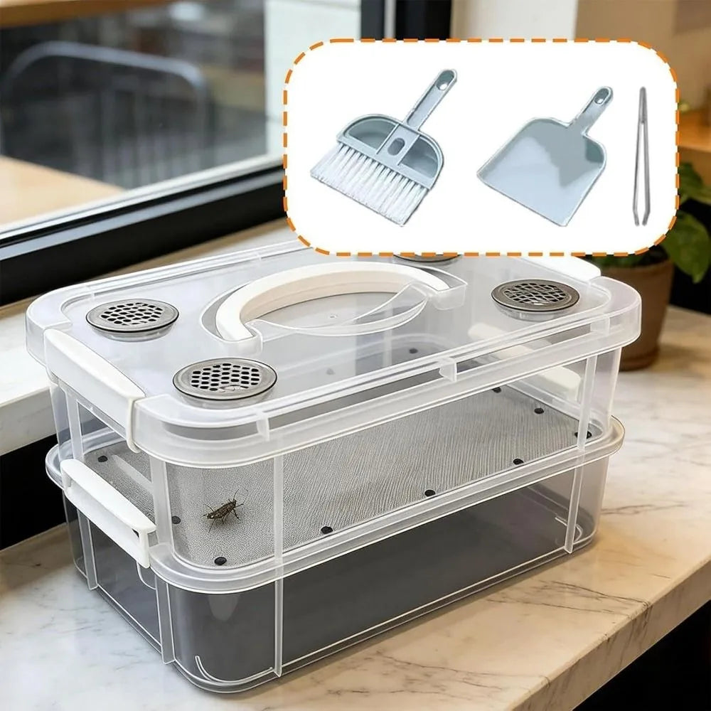 Transparent Mealworm Breeding Box - MyPetDollar.com