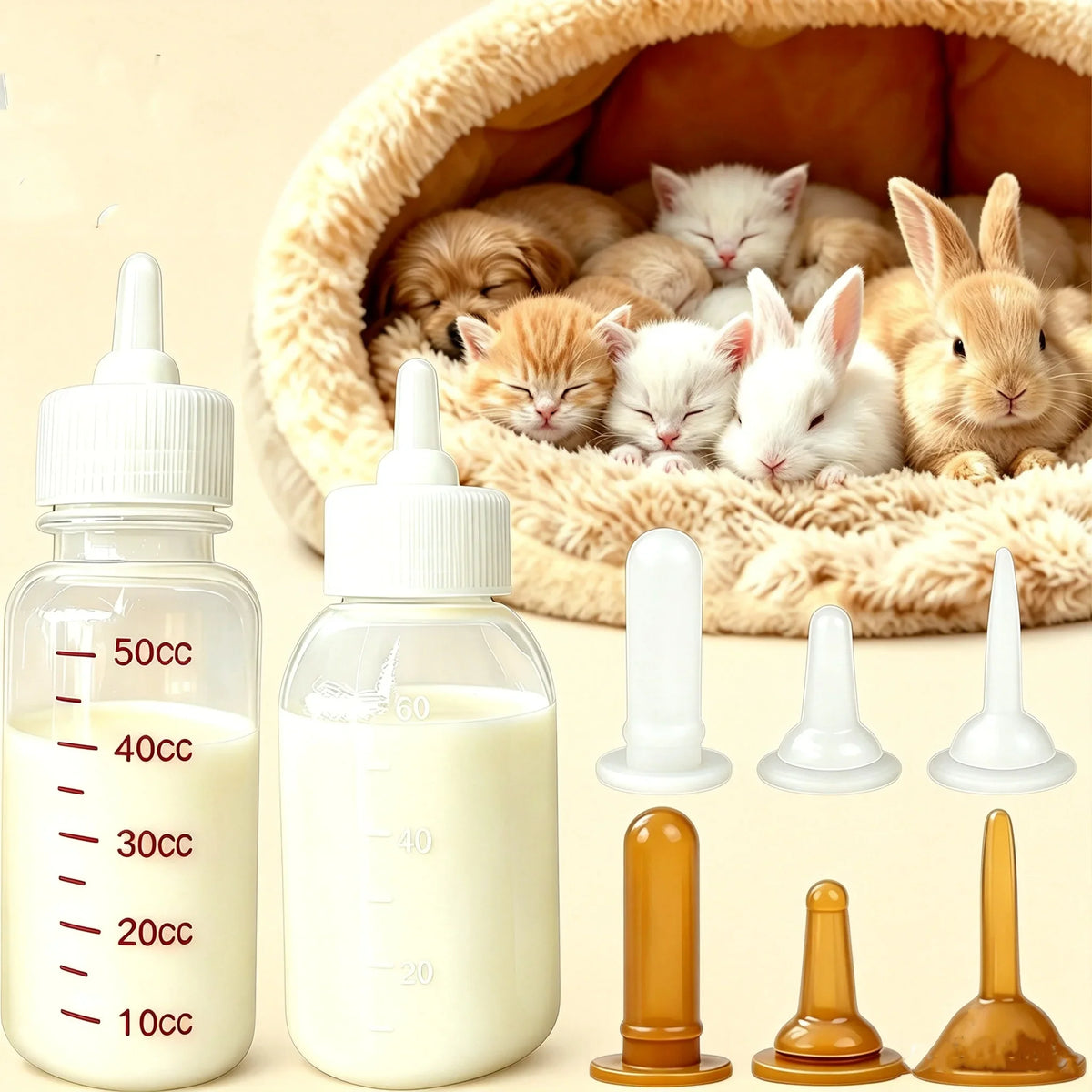 Pet Nursing Bottle Set With 3 Size Silicone - MyPetDollar.com