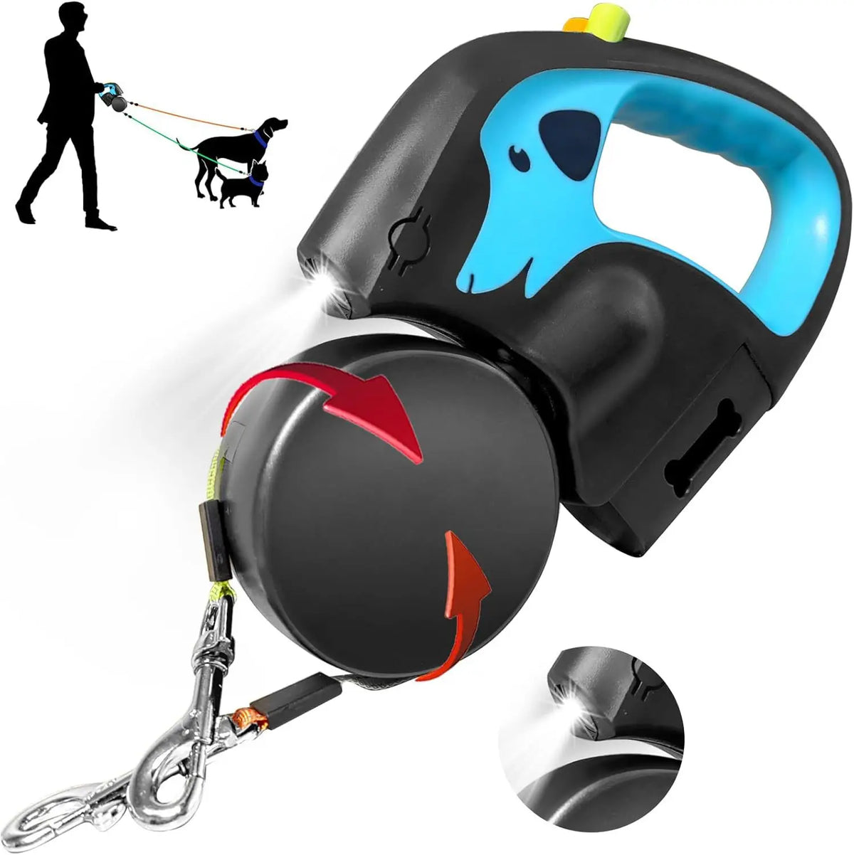 Portable Rotating Pet Leash for 2 Dogs, - MyPetDollar.com