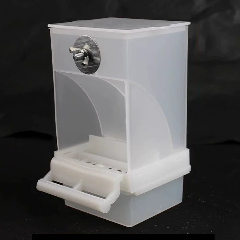 Durable Parrot Feeder Anti-spill Transparent Bird Food Box