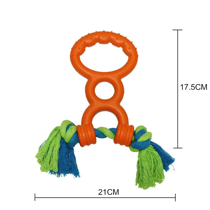 Dog Toys Tyre Natural Rubber Squeaks Strong Durable Pulling – 5 Colors