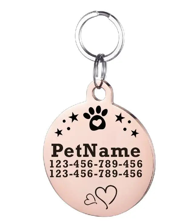 Customized Dog ID Tag Stainless Steel Pet - MyPetDollar.com