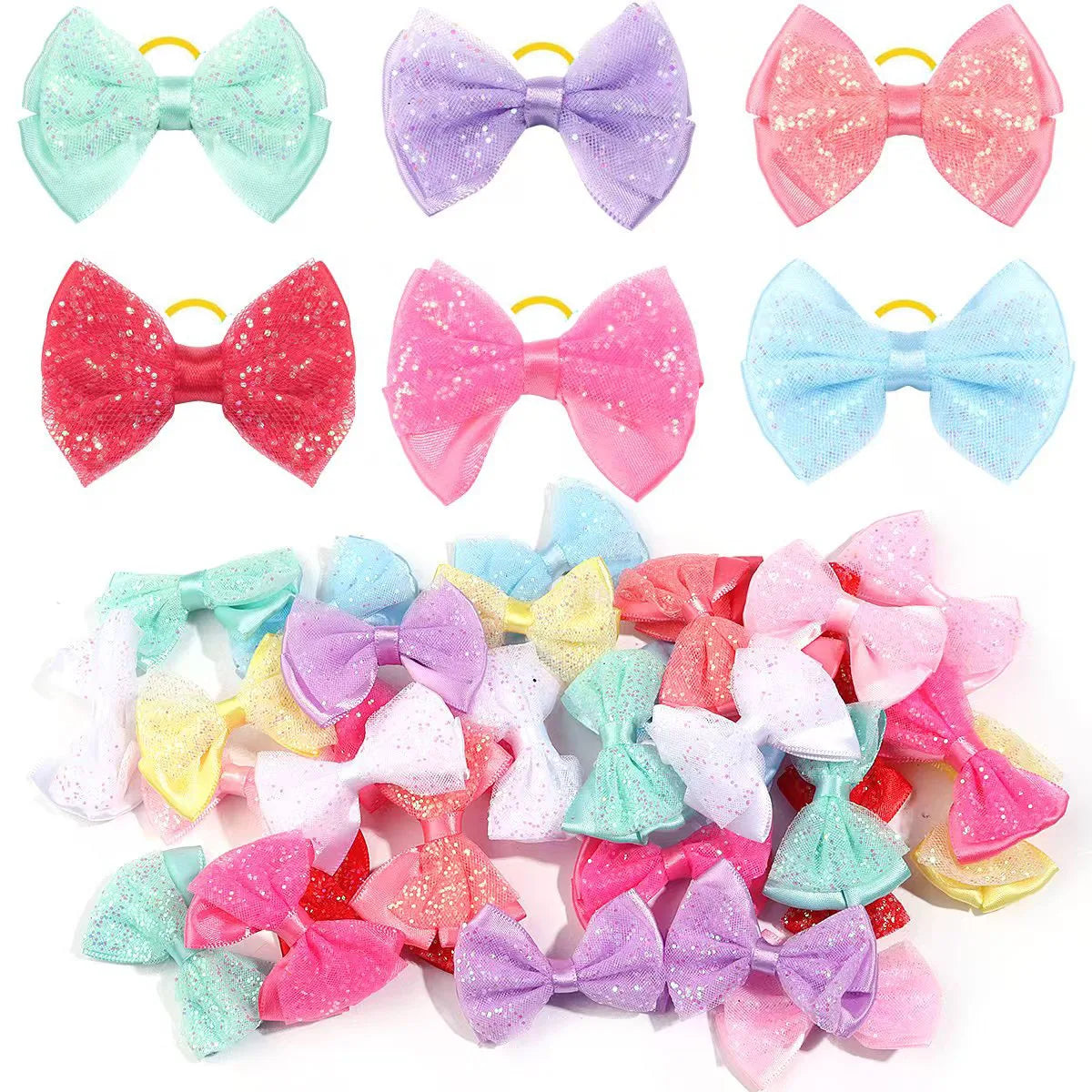 5/10pcs Sweet Lace Dog Hairbows Dog Bows - MyPetDollar.com