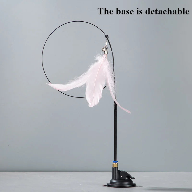 Funny Simulation Bird Cat Toy Feather with Bell Stick