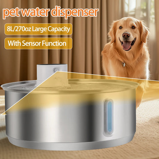 8L Dog Water Fountain Automatic Sensor - MyPetDollar.com