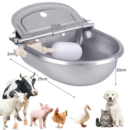 Stainless Steel Cow Water Bowls Automatic - MyPetDollar.com