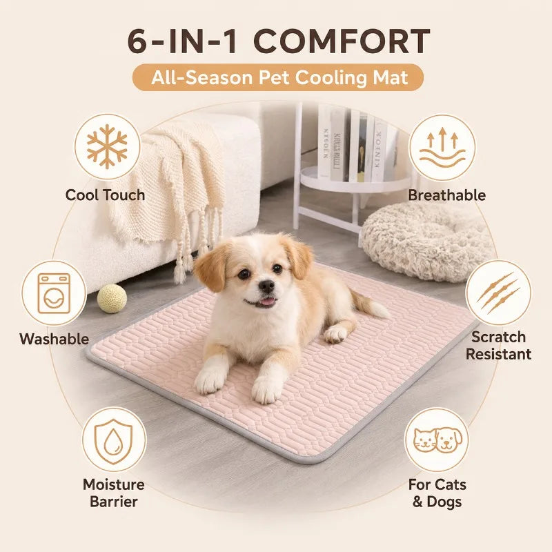 Pet Cooling Mat for Dogs Cats, Washable - MyPetDollar.com